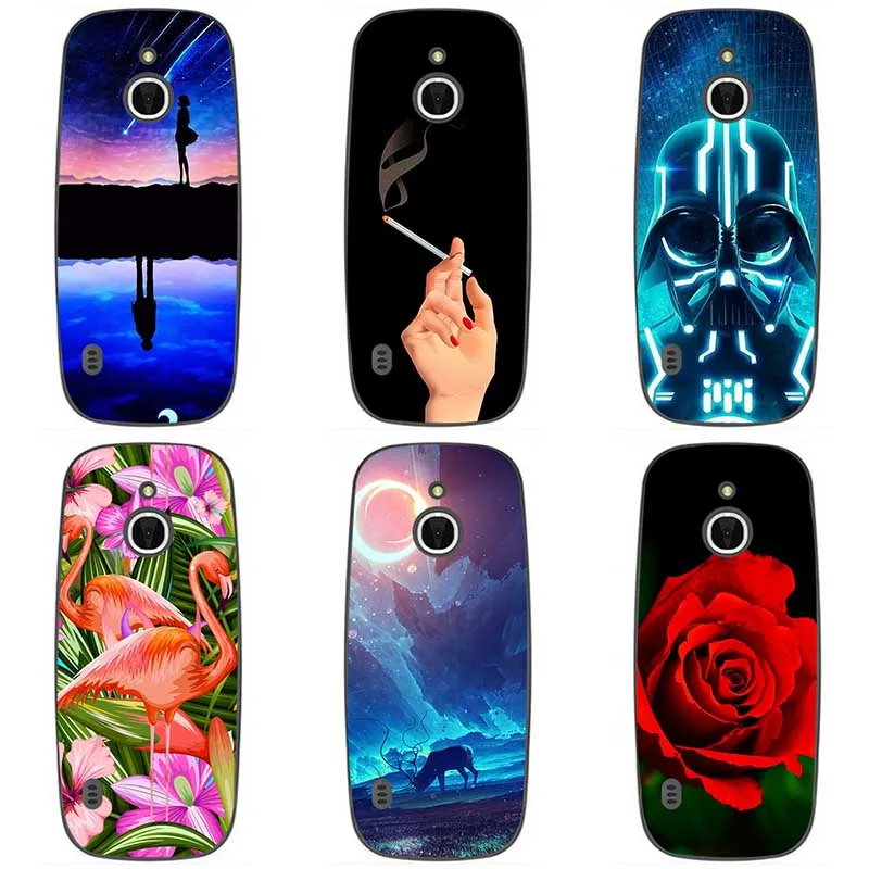 

Colorful Painted Soft Silicone Cases For Nokia 3310 3G 4G Animal Phone Cases Soft TPU For Nokia 3310 3G 4G Flower Cover Shell