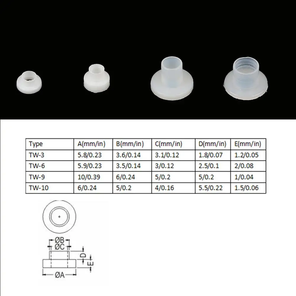 100Pcs Transistor Washers Insulated Plastic Spacer Bushing Washer For Home Use