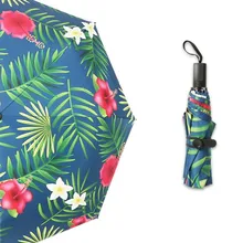 Umbrellas For Plants Promotion Promotional Techome Refreshing Plant Five Fold Sunny And Rainy Umbrella Men Women Parasol Creative