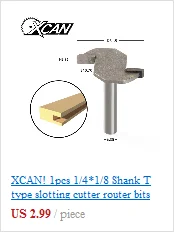 XCAN 1/4 дюймов с прямым хвостовиком Т-образной пазы фрезы Т-образные деревообрабатывающие фрезы для дерева фрезы Фрезы