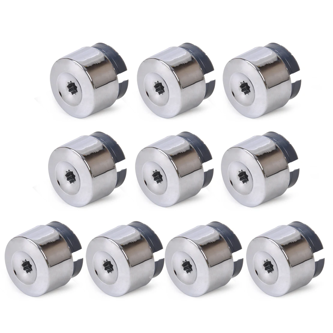 beler 10pcs Chrome Wheel Lug Bolt Nut Cap Cover for VW Volkswagen