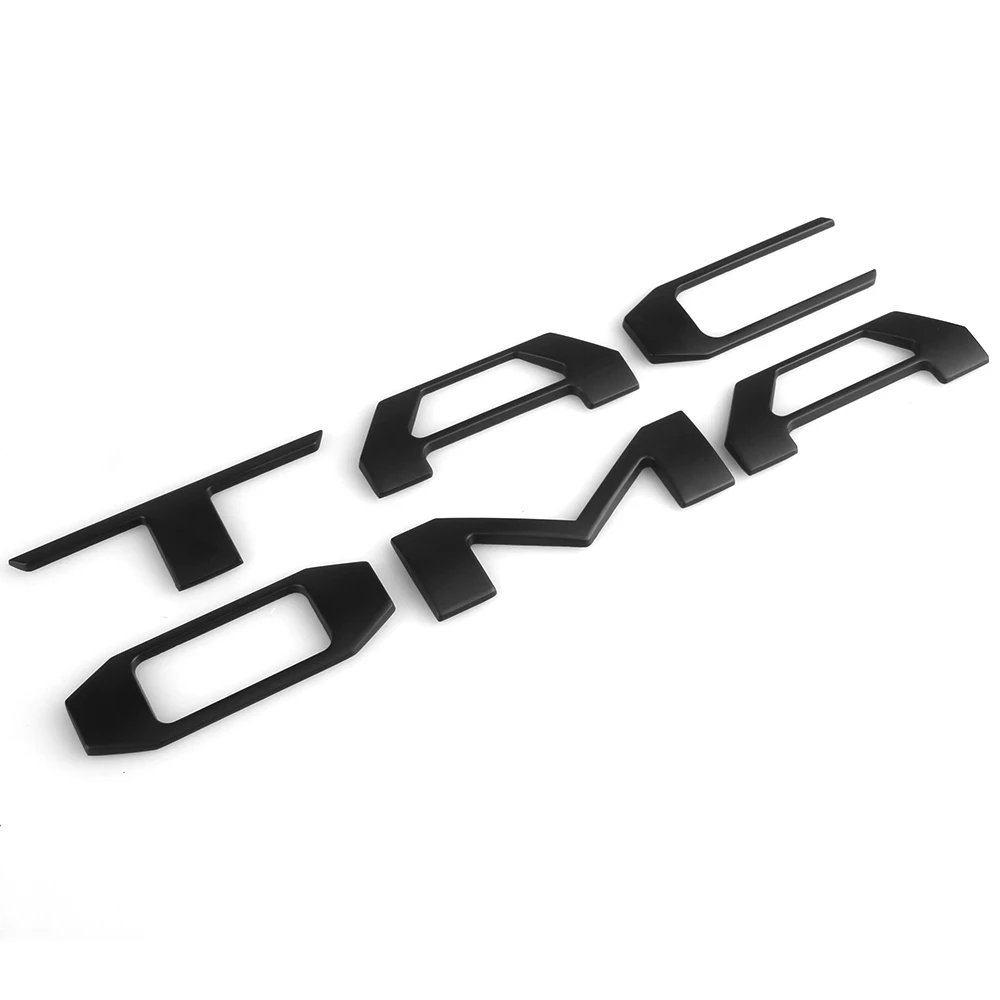 Матовые черные и Серебристые сверхпрочные буквы для Toyota Tacoma- задняя дверь рельефные 3D наклейки для автомобиля Стайлинг автомобиля