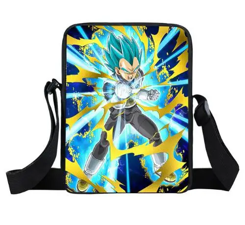 picture color Аниме Dragon Ball маленькая сумка на плечо Супер Саян Гоку Гохан Мальчики Девочки Сумка-почтальон Мини ребенок сумки через плечо книга сумка подарок - Цвет: picture color