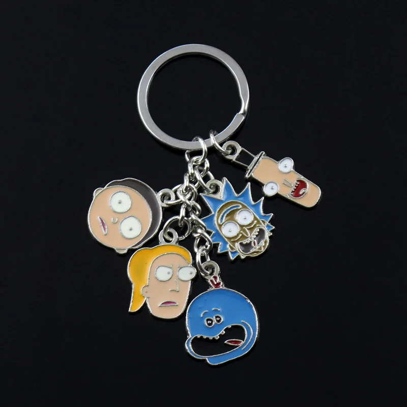 

Anime Rick and Morty keyring Action Figure Collection Model Toy pendant rick morty keychain Figures Gifts For Car Bag Jewelry