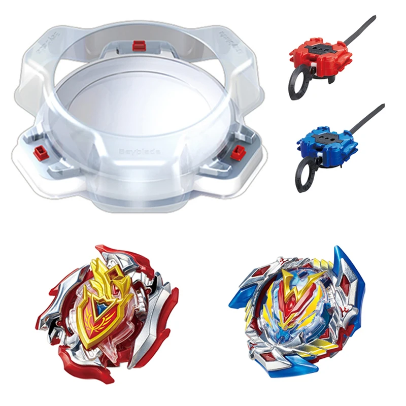 

Original 2pcs Beyblade Burst Stadium Bayblade Metal Fusion 4D With Launcnher Spinning Top B107 Beyblade Set Arena With Box