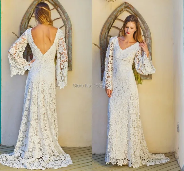 Illusion Poet Sleeves Modest Wedding Dress 2017 Lace Backless Illusion Poet Sleeves Modest Wedding Dress 2017 Lace Backless Tarikediz Celebrity Bridal Gown Y Saudi Vintage