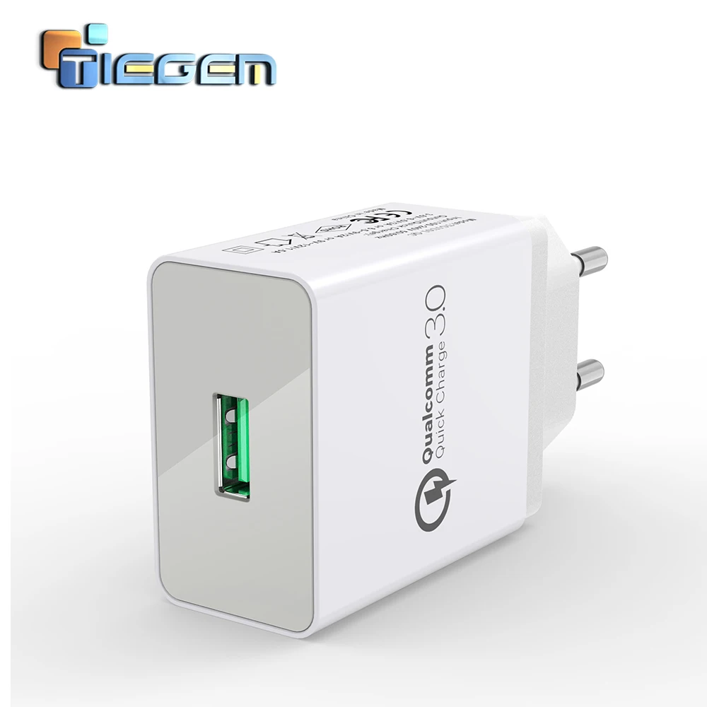 

TIEGEM 18W Fast Quick Charge 3.0 Universal USB Wall Charger Adapter Travel EU US Plug Mobile Phone Charger for iphone 7 samsung