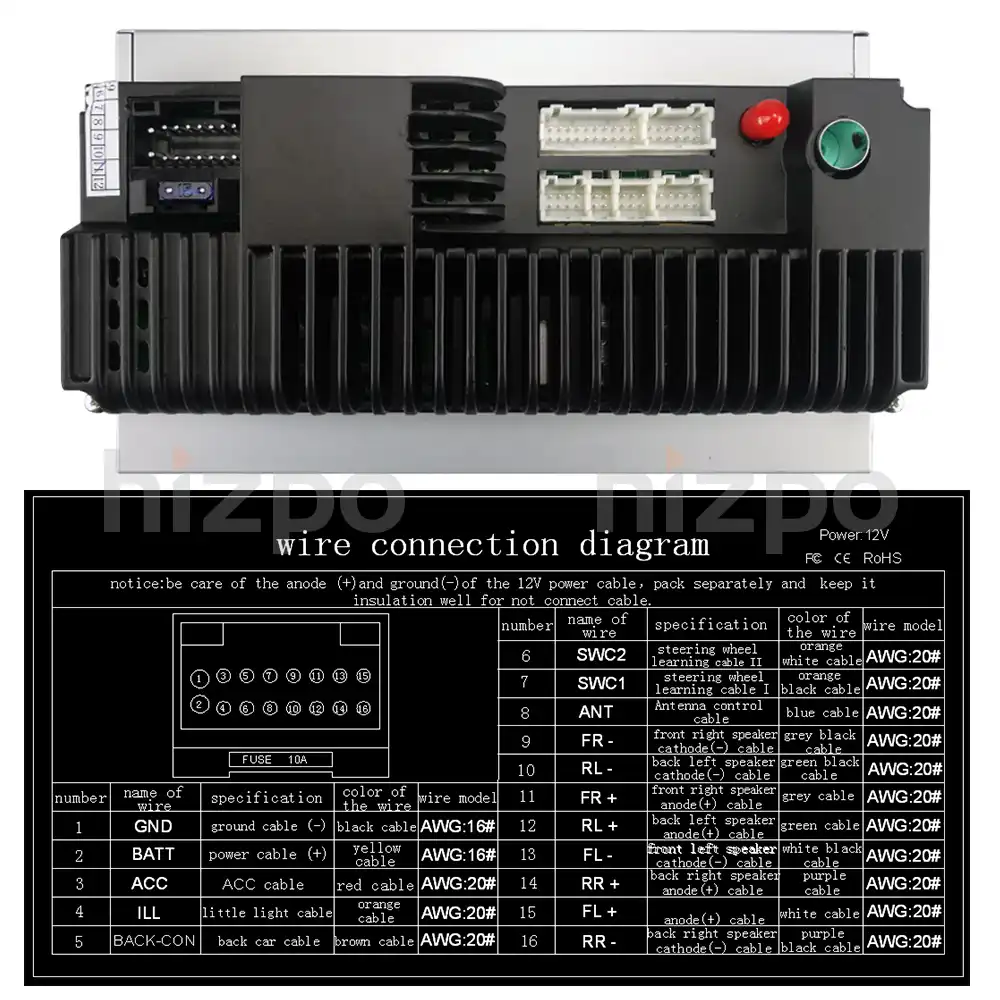 Chinese Android Car Stereo Wiring Diagram