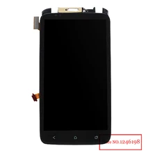 100% BUEN Funcionamiento Completo Pantalla LCD de Pantalla Táctil Digitalizador Asamblea + frame para htc one x s720e g23 con logo reemplazo