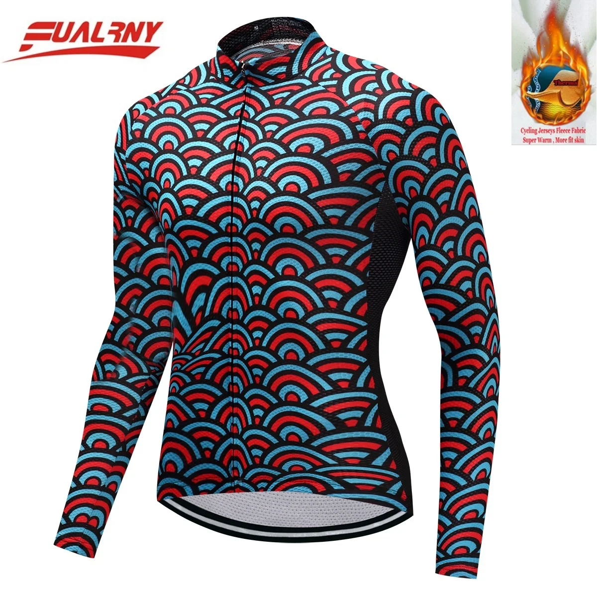 

NEW 2018 FUALRNY winter Thermal Fleece cycling jersey long sleeve men only Thick cycling jersey cycling clothing for ropa squama
