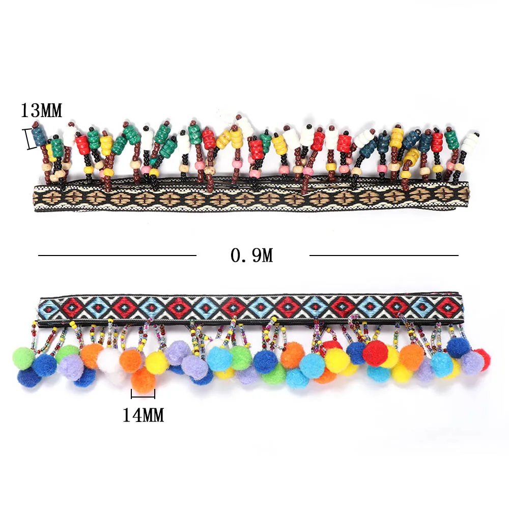 1 ярд богемные кружева ленты пом кисточки из ПФЛ помпоны отделка бахрома с помпонами вышивка для самостоятельного пошива одежды обувь сумка подарок ремесло аксессуар
