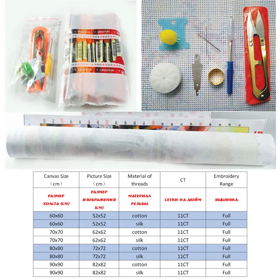 Наборы для вышивания крестиком, наборы для вышивания рукоделия с напечатанным рисунком, 11ct-холст для домашнего декора живопись, животные полный NCKA038