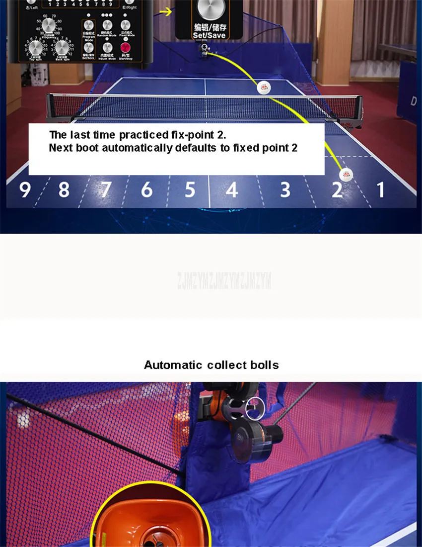 Одиночный Настольный теннис обслуживание машина учебный робот бытовой автоматический пинг-понг настольный теннисный мяч сервер с 100 шариками и сеткой DF-E6