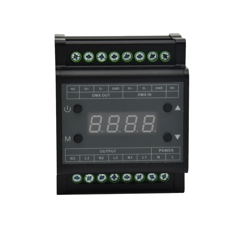 Новые светодиодные симистор DMX диммер контроллер AC 90 240V Высокая Напряжение 1A 3