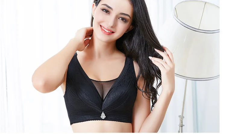 Jerrinut Plus Size Bras For Women 110 115 120 Sexy Push Up Bralette Large Size CDE Cup Wireless Brassiere BH Lingerie Bra   799