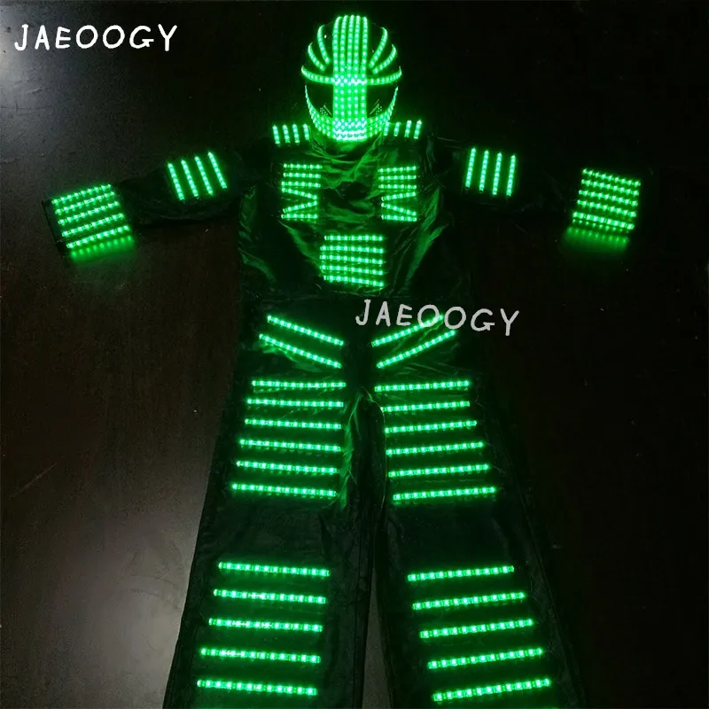

2019 New ustom creative LED flash seven color robot clothing bar night club stilt laser dance performance dance props