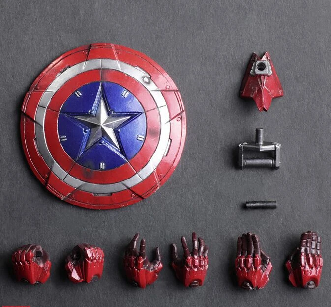 Play Arts Kai Captain America Steve Rogers Super Hero PA 26 см ПВХ фигурка кукла игрушки детский подарок