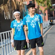 Женские и мужские футболки для настольного тенниса, футболки для бадминтона с коротким рукавом, спортивная одежда для бега, быстросохнущие дышащие футболки для бадминтона