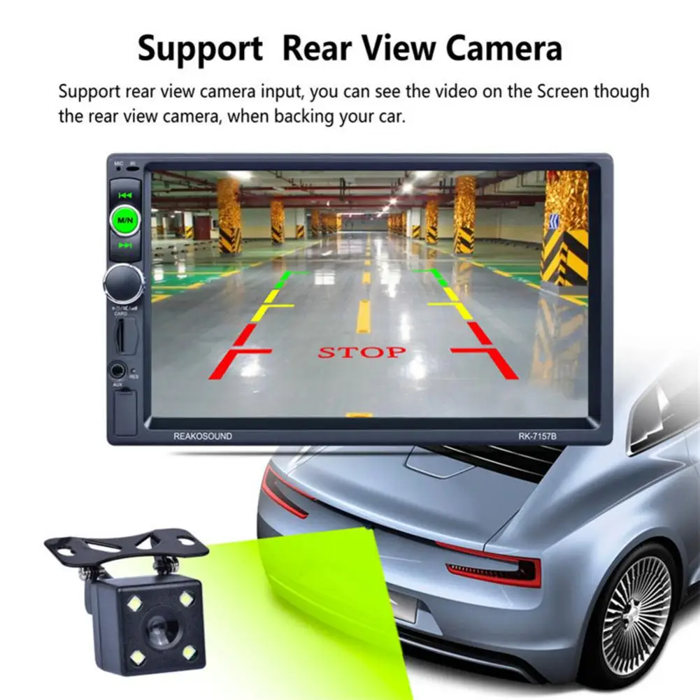 

7 Inch Car Dual Spindle Bluetooth MP5 Player Reversing Rear View All-In-One Machine Car Radio Media Playe