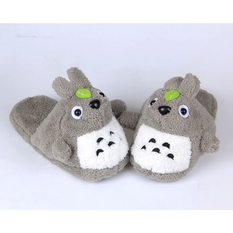 Totoro/тапочки для взрослых; Мужская и женская обувь серого цвета; Милый Забавный Милый милый подарок; сезон осень-зима; домашняя Праздничная обувь;