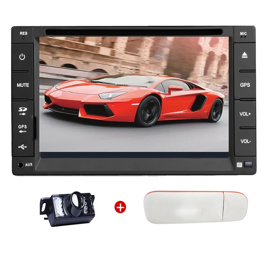 Perfect Music DVD Player 6.2" Movie GPS Radio MP3 Car Stereo Autoradio Accessory Sub Video 2 din RDS Head Unit Map+CAM+3G 10