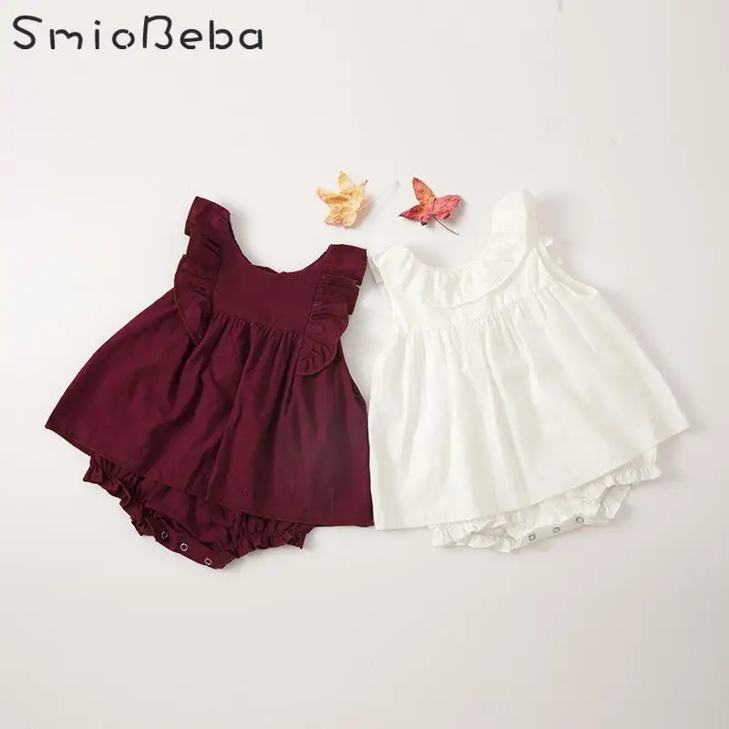 

Newborn Baby Girl Rompers Clothes Cotton Pompongha Infant Fart-wrapped Crawling Suit For Summer Cute Young Girls In 2019 Rompers
