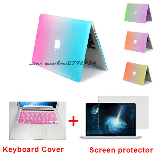 Модный Радужный жесткий защитный чехол для MacBook Air 11/13 дюймов Pro 13/15 Retina +