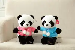 Симпатичные Близнецы 25 см плюша Игрушечные лошадки Panda 30 см Kawaii мягкие Куклы для младенцев моделирование животного панда 40 см куклы