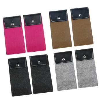 

2 Bags Portable Sunglasses Eyeglass Pouch Spectacle Glasses Holder Pocket