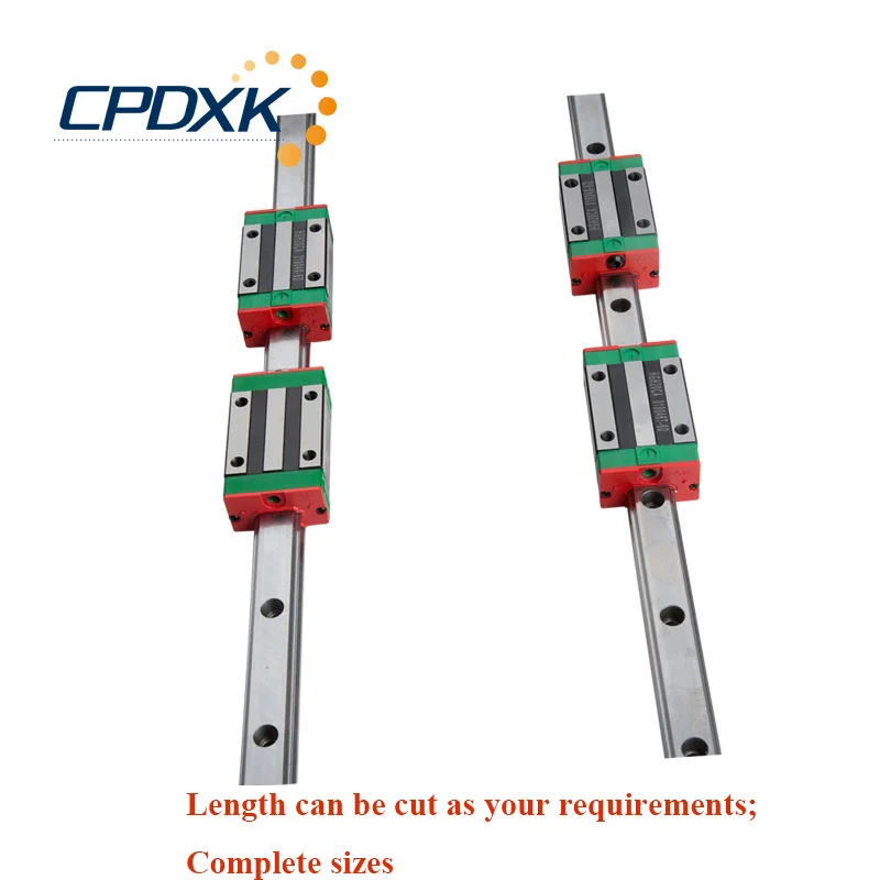 

20mm Type 2pcs HGR20 Linear Guide Rail L1500mm rail + 4pcs carriage Block HGH20CA blocks for cnc router