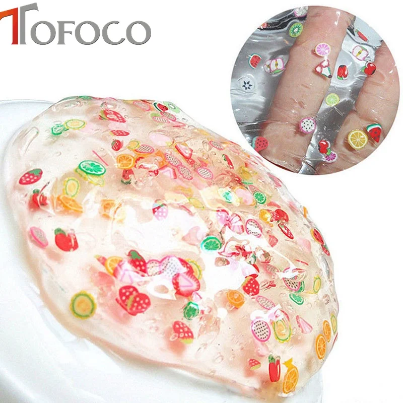TOFOCO 12 Color Slime DIY Supplies Accessories Sugar Paper Glitter Powder Filler For Clear Slime Toys For Kids Lizun Antistress