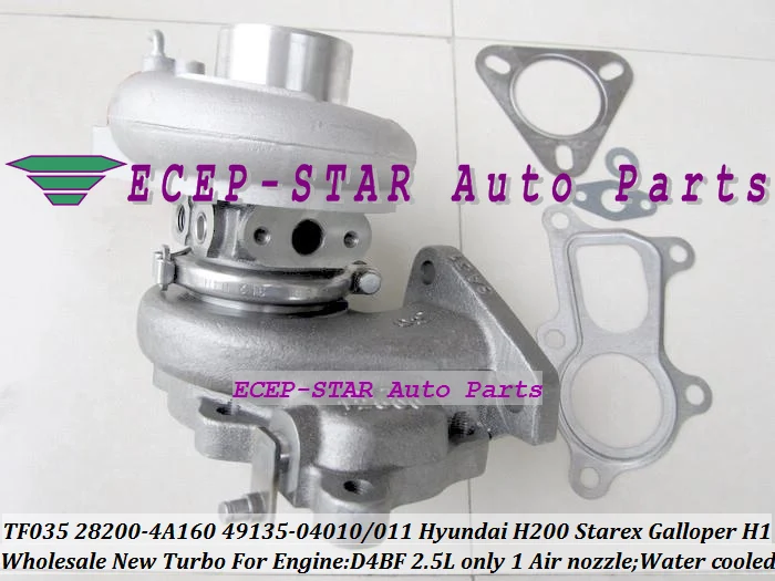 TF035 28200-4A160 49135-04010 49135 04010 49135-04011 Turbo Turbocharger For HYUNDAI Commercial H200 Starex Galloper H1 D4BF 2.5L (2)