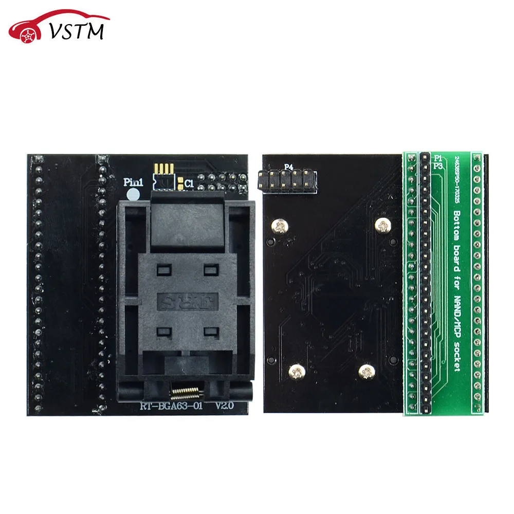

RT-BGA63-01 V2.0 EMMC NW267 BGA 63 Adapter For RT809H TNM5000 Programmer 0.8MM 9x11cm border limiter