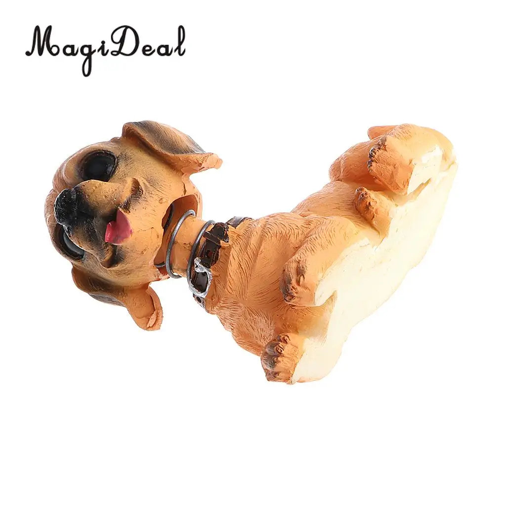Cute Shaking Head Lucky Dog Puppy Pug Bobbing Heads Bobblehead Toy Aniaml Pet Figures Car Dashboard Auto Decoration