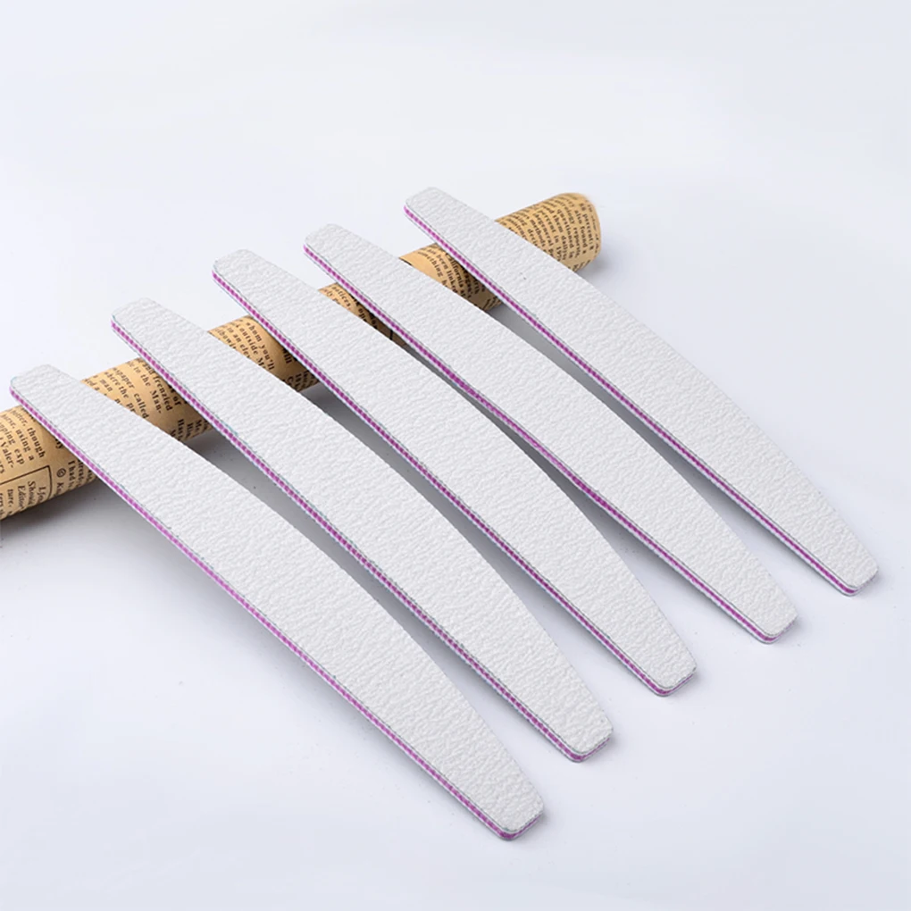 5 PCS Suit Polished Nail Files Set Half Moon Sanding Nail File Manicure