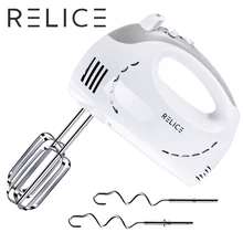 RELICE Electric Kitchen Immersion Hand Mixers Blenders Multifunction Handheld Food Processor 5 Speed Dough Food Mixer Egg Beater