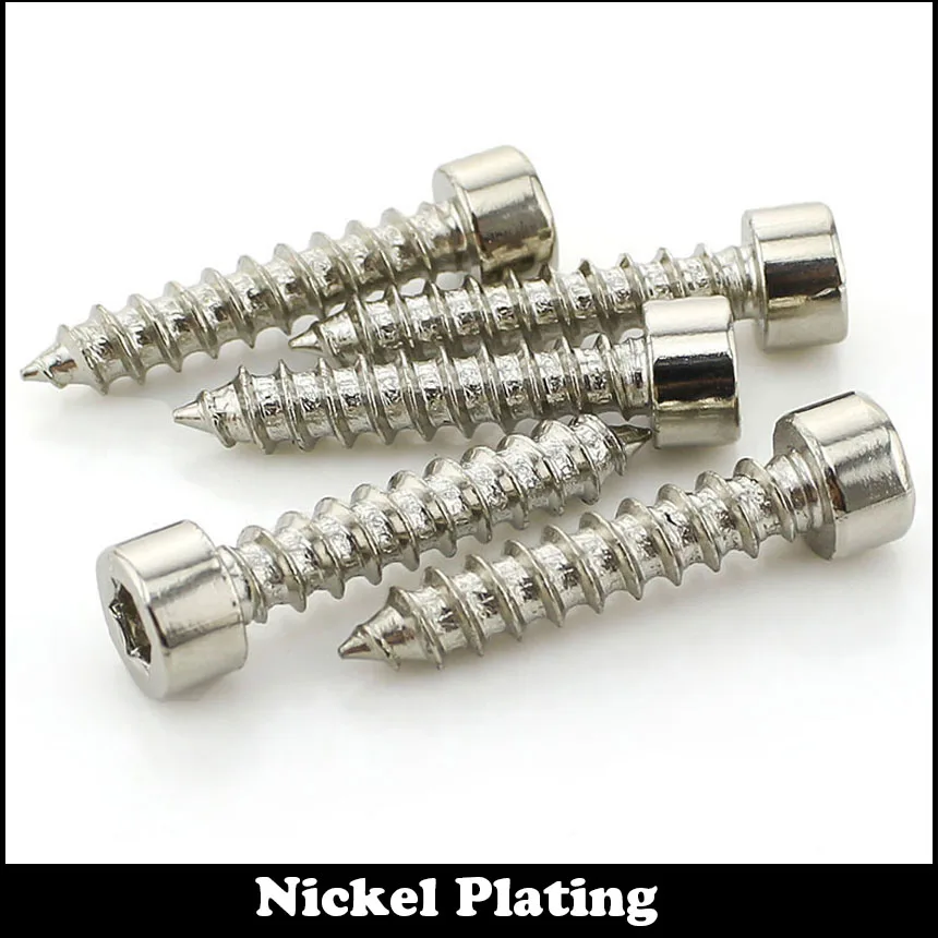 

40pcs M3 12mm M3*12 Inner Hex Hexagon Socket Self Tapping 8 Grade Speaker Nickel Plating Silver Model Screw