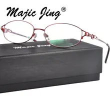 Magic Jing металлические очки при близорукости Rx Оптический оправа для мужчин и женщин N8504