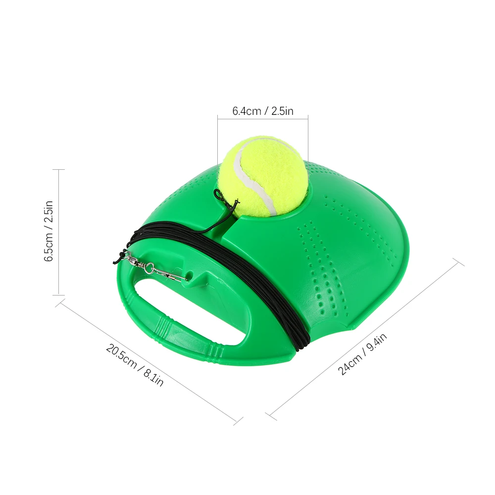 HR-International Tennis Trainer Rebound Ball Tennis Baseboard Equipment and 1 Balls with Rope Self-Study for Kids Adult Beginner