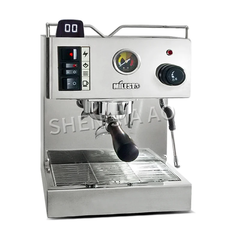 EM-18 Household Coffee Machine Italian Semi-Automatic Coffee Machine Stainless steel Espresso 9Bar machine 220V