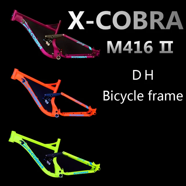Cheap X-CO B RA  Bicycle Frame include ROCKSHOX KAGE RC Original Bike Bicycle Downhill DH FR Frame  Aluminum Alloy 8 inches travel+