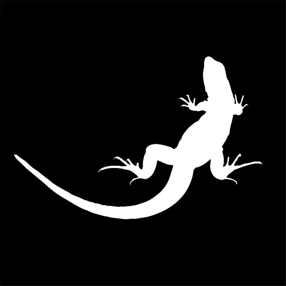 12.78.3CM Vivid Lizard Salamander Pattern Vinyl Car Styling Funny Animal Car Stickers  BlackSilverLaser (3)