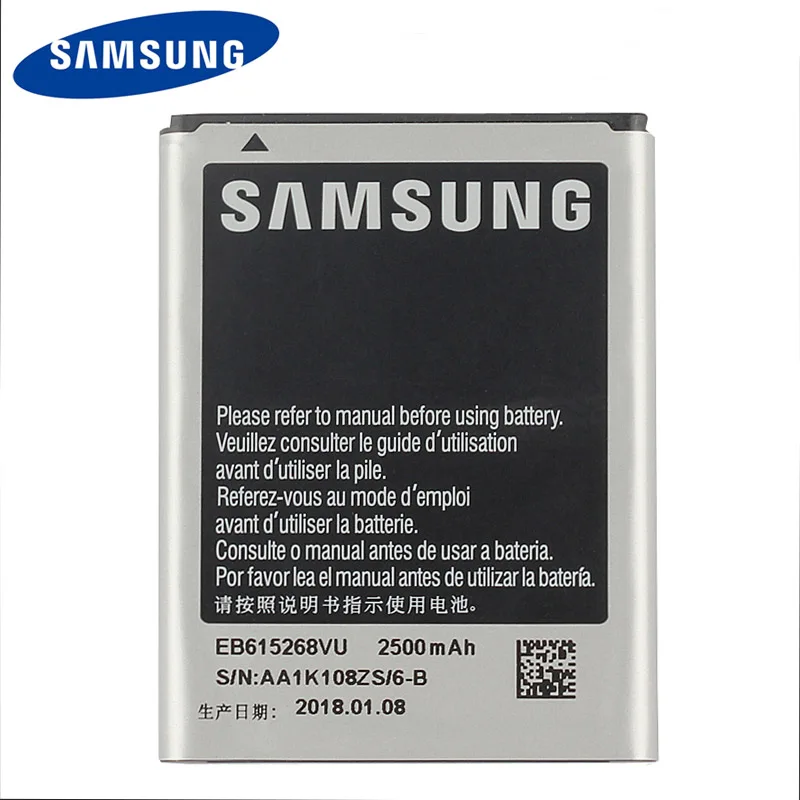 

Original Samsung EB615268VU Battery For Samsung GALAXY Note I889 I9220 N7000 Authentic Phone 2500mAh