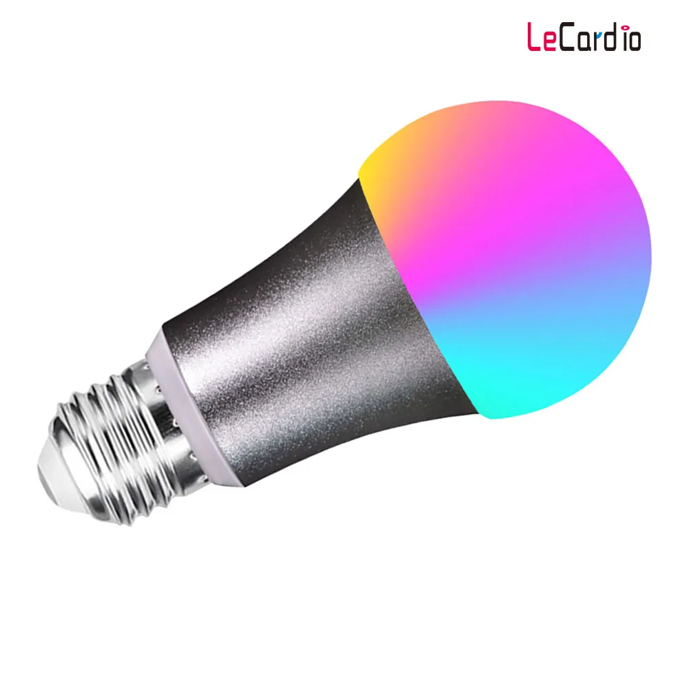New E27 E26 B22 WiFi Bulb LED Smart Home Light Bulb RGBW Wake Up Lamp Multicolor Dimmable Compatible Alexa Google Assistant
