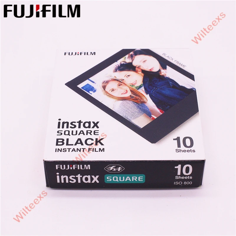 Fujifilm Instax квадратный мгновенный 2 коробки черная рамка пленка 10 листов для Instax квадратный SQ10 Гибридный формат поделиться SP-3 SQ камера