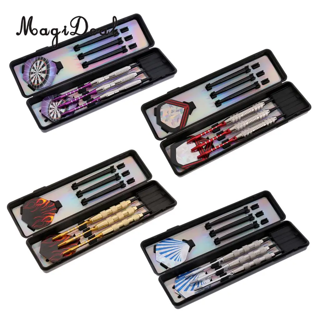 

MagiDeal 12 Pieces Professional Soft Tip Darts Electronic Darts with Iron Barrels, Aluminum Alloy & Nylon Shafts, PET Flights