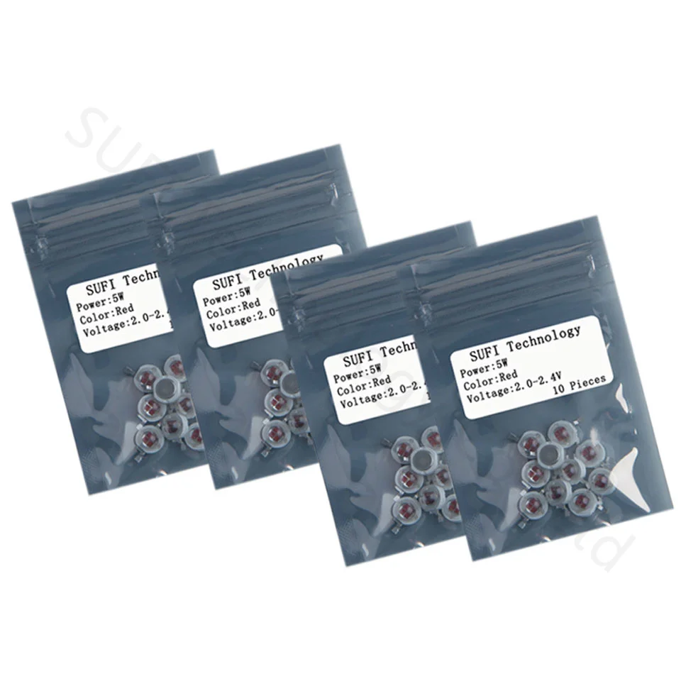 Светодиодная SMD лампа COB высокой мощности 1 вт 3 5 10 20 30 50 100 красные световые бусины