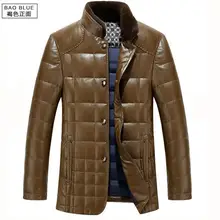 M-3XL, хит, зимняя мужская новая модная норковая шуба с воротником из овечьей шерсти