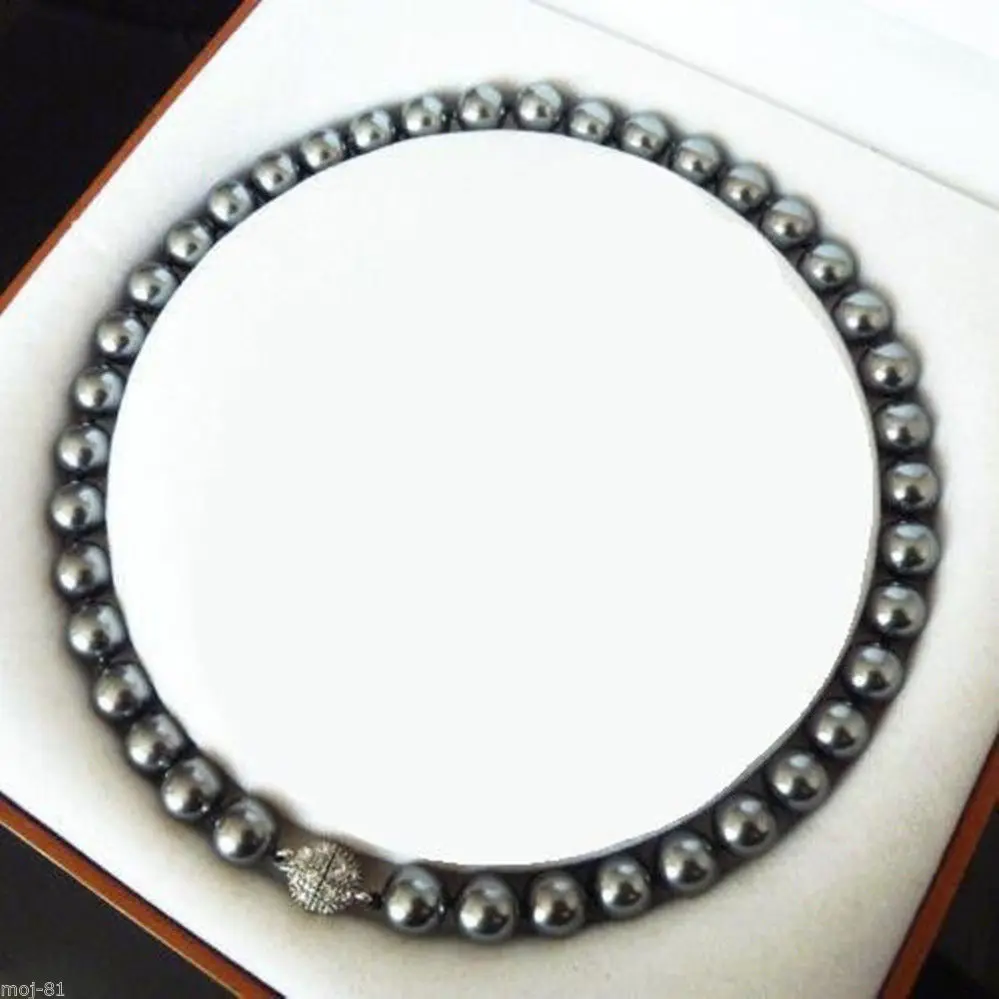 Горячие продажи новый Стиль&gt&gt&gt&gt&gt 10 мм Natural Black South Sea Shell Pearl Круглые Шарики