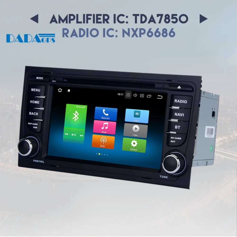 Top 7" 2 din Car DVD Player Android 8.0 4+32GB 8 Core for Audi A4 S4 RS4 2002-2008 Radio GPS Map Navigation Stereo Audio Multimedia 5